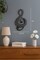 Metal 16" Music Note with Sawtooth Hanger - Black and White with Polka Dots - For Walls, Wreath Accents, Christmas Tree Toppers, Classroom Signs, Crafts, and Decorations